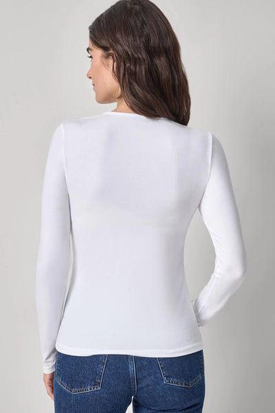 Long Sleeve Crew Tee - White