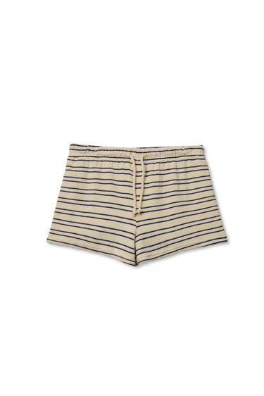 Summer Terry Sweat Shorts - Cobalt/Sugar Stripe