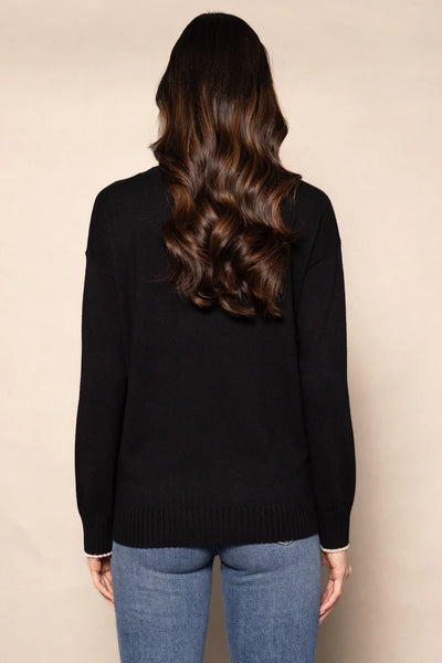 Love Front Sweater - Black