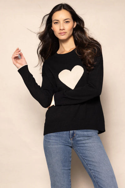 Love Front Sweater - Black