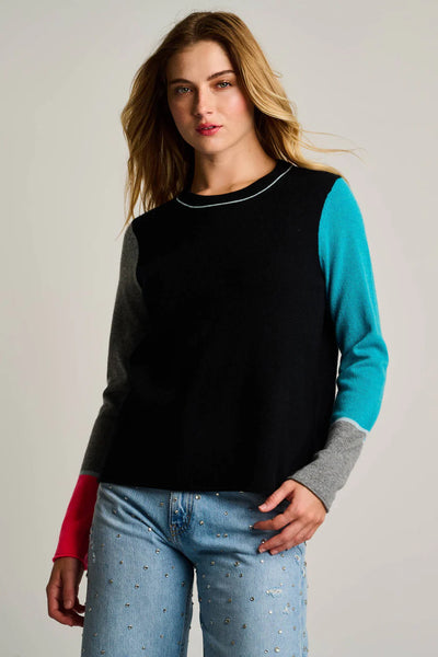 Block Talk Sweater - Onyx Combo