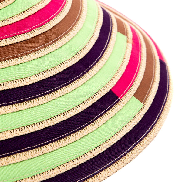 Paperbraid Round Crown Hat - Multi