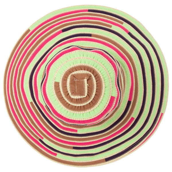 Paperbraid Round Crown Hat - Multi