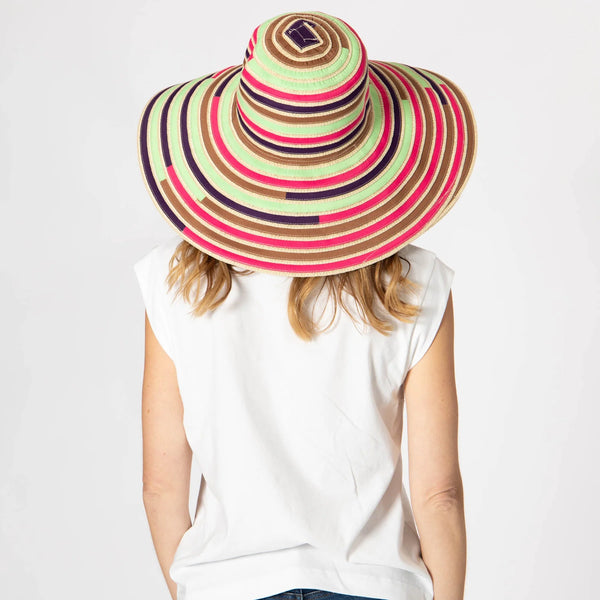 Paperbraid Round Crown Hat - Multi