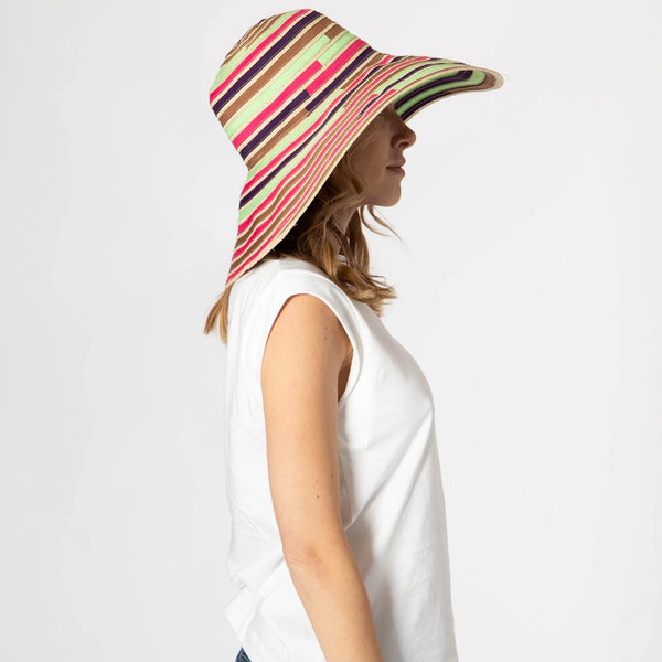 Paperbraid Round Crown Hat - Multi