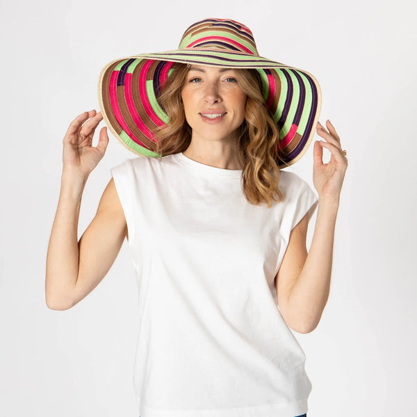 Paperbraid Round Crown Hat - Multi