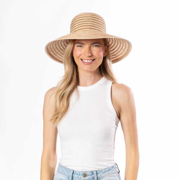 Julie Ribbon Crown Hat - Natural