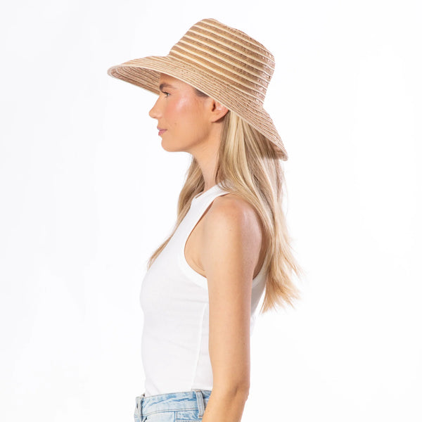 Julie Ribbon Crown Hat - Natural