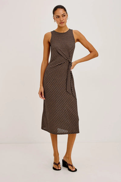 Ricky Dress - Onyx Cocoa Stripe