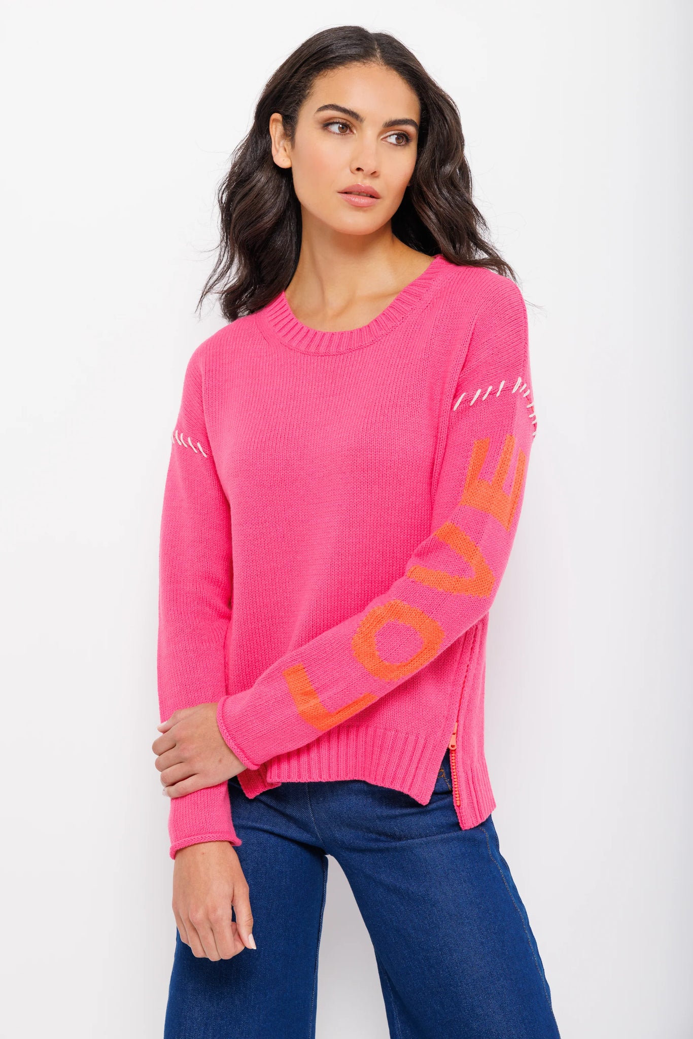 Love Crush Sweater - Neon Pink