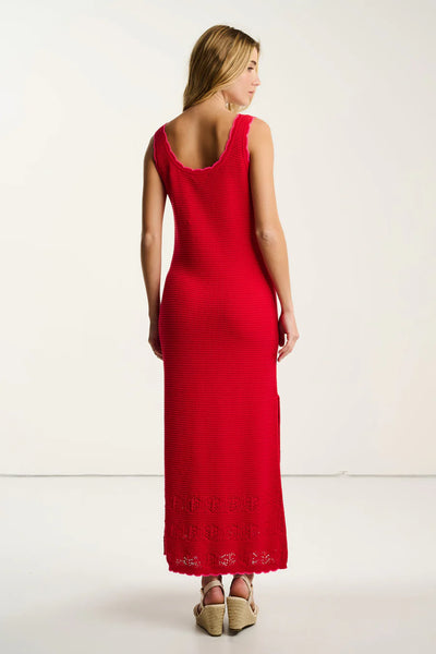 Seaside Chic Dress - Lipstick