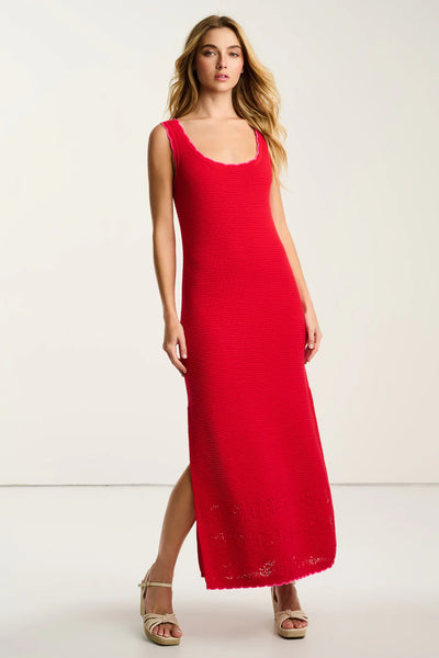 Seaside Chic Dress - Lipstick