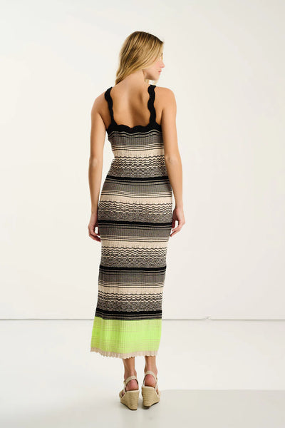 Summer Sway Dress - Almond/Black