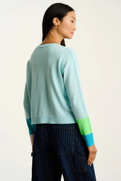 Block Party Sweater - Aqua