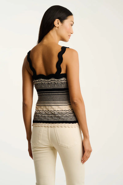 Summer Sway Tank - Almond/Black