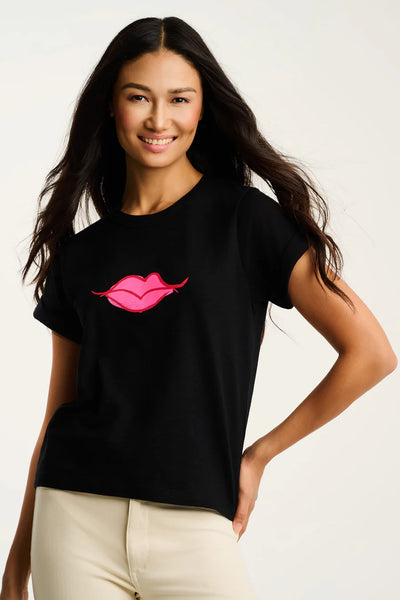 Kiss & Makeup Tee - Black