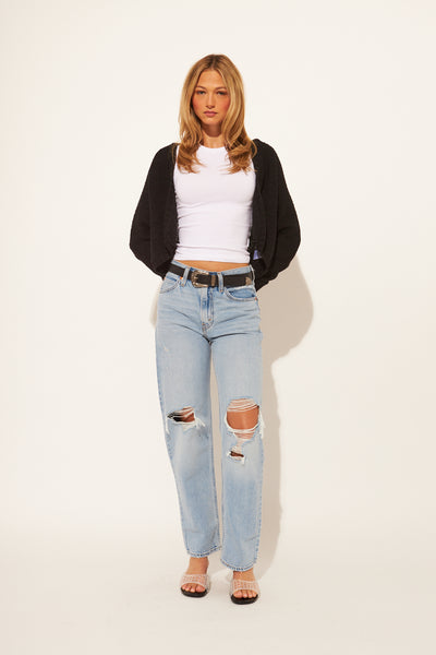Wolf Cardigan - Caviar