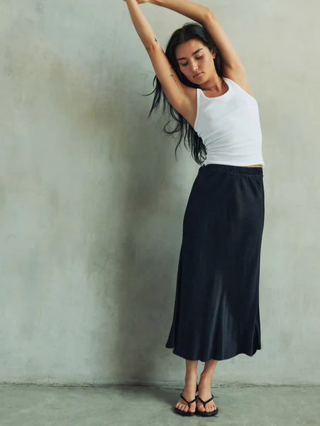 Mabel Bias Skirt - Black