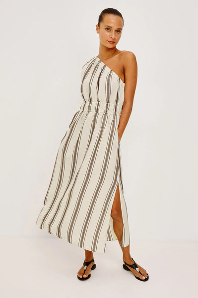 Selani Dress - Sequoia Stripe Linen
