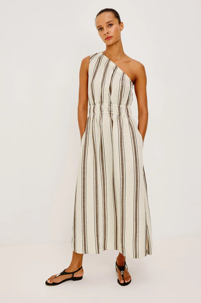 Selani Dress - Sequoia Stripe Linen