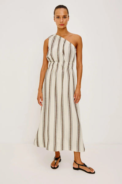 Selani Dress - Sequoia Stripe Linen