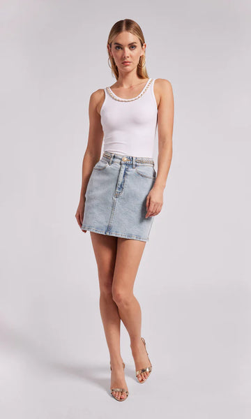 Mabel Chain Tank - White