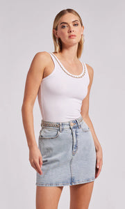 Mabel Chain Tank - White