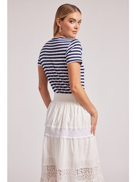 Rina Top - Navy/White