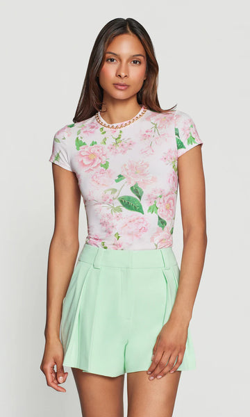Tate Floral Chain Top - Pink Petal Dream