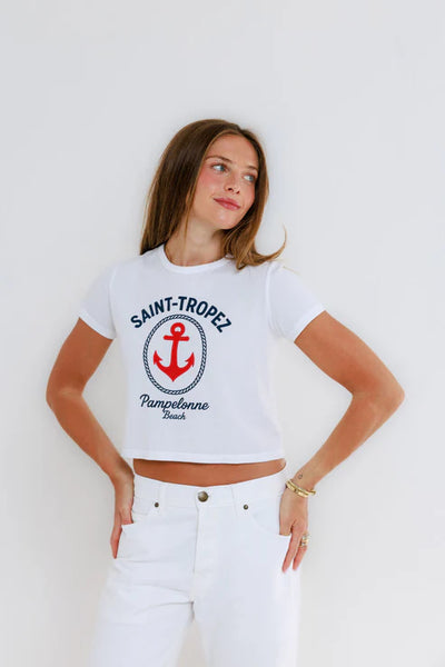 Tiny Tee - Saint Tropez Pampelonne White
