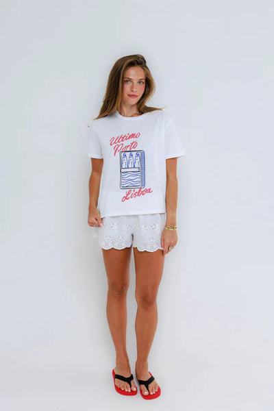 Everyday Tee - Lisbon Sardines White