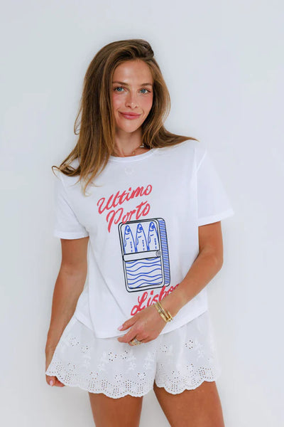 Everyday Tee - Lisbon Sardines White