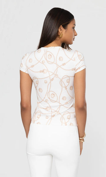 Eva Rope Top - Seashell Rope White/Gold