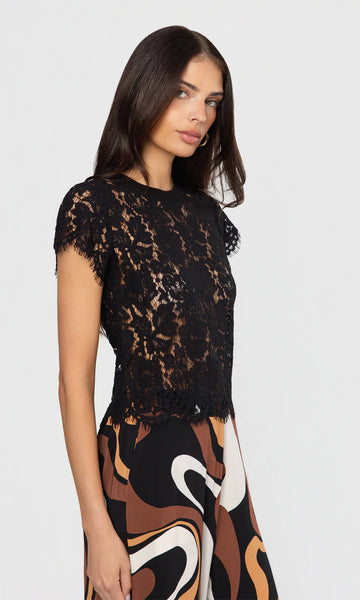 Kai Lace Top - Black