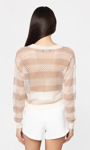 Samantha Stripe Sweater - Cream/Champagne