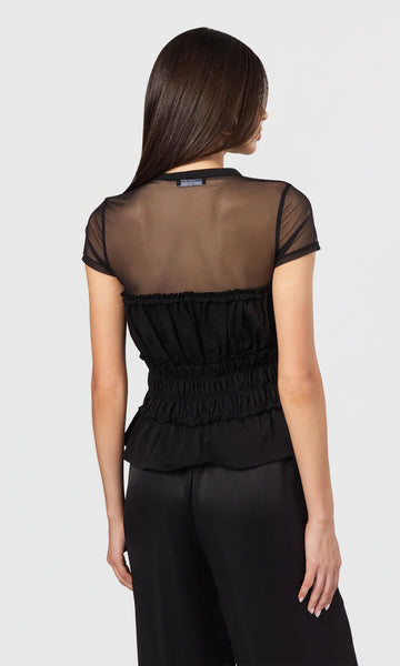 Sigrid Mesh Combo Top - Black