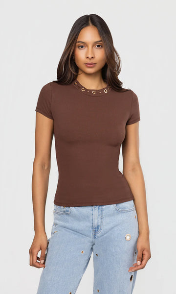 Tate Grommet Top - Coco