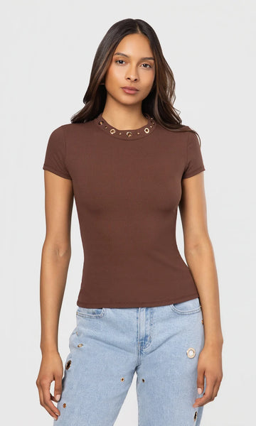 Tate Grommet Top - Coco