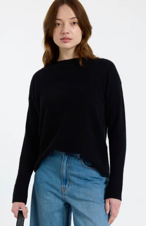 Pearl Crewneck Sweater - Black