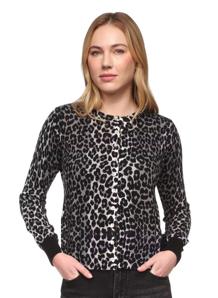 Lisa Leopard Cardi - Black Leopard