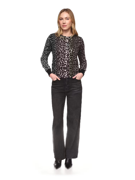 Lisa Leopard Cardi - Black Leopard