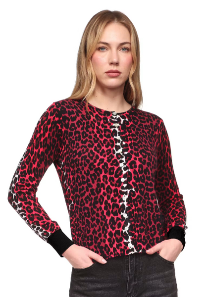 Lisa Leopard Cardi - Red Leopard