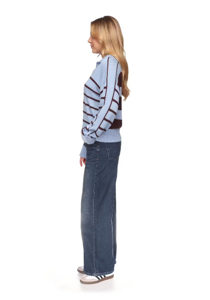 Links Stripe Polo - Skyline