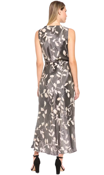 Shimmer Sleeveless Maxi Dress - Black/Tan