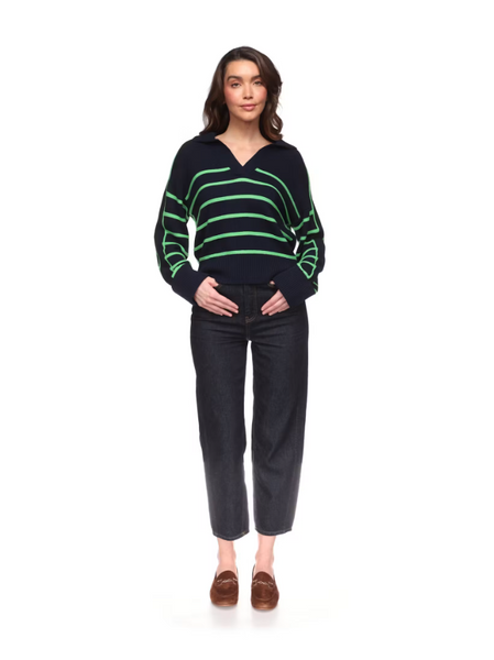 Links Stripe Polo - Patriot Navy