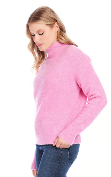 Mock Neck Sweater - Peony