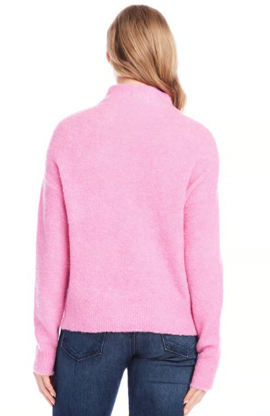 Mock Neck Sweater - Peony