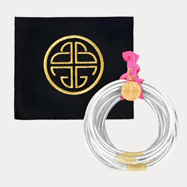 All Weather Bangles® (Set of 6) - Serenity Prayer - Silver