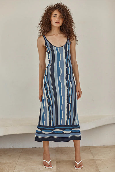 Tali Dress - Geo Stripe Knit