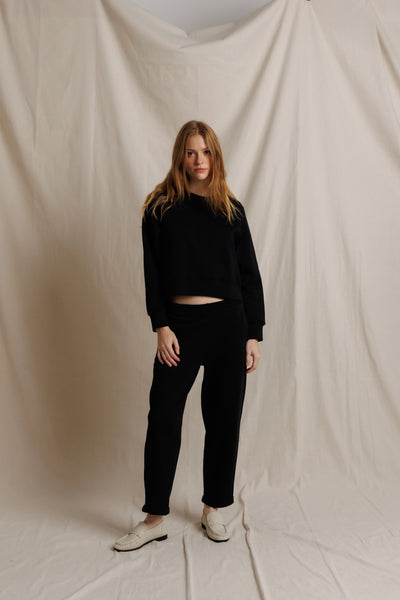 Nell Raglan Sweatshirt - True Black